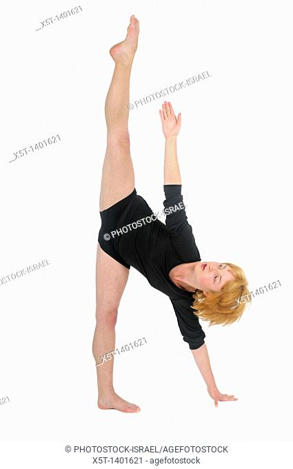 Female Contemporary Dancer On white Background