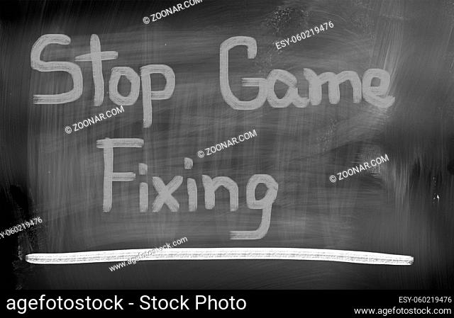 Stop Game Fixing Concept