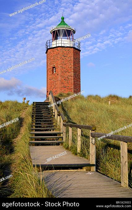 Little lighthouse, Quermatenfeuer, Kampen, Sylt, North Frisian Islands, North Frisia, Schleswig-Holstein, Germany, Europe
