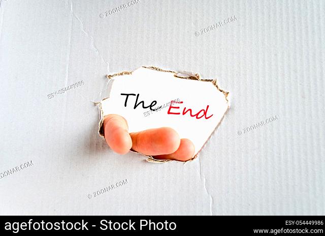 The end text concept isolated over white background