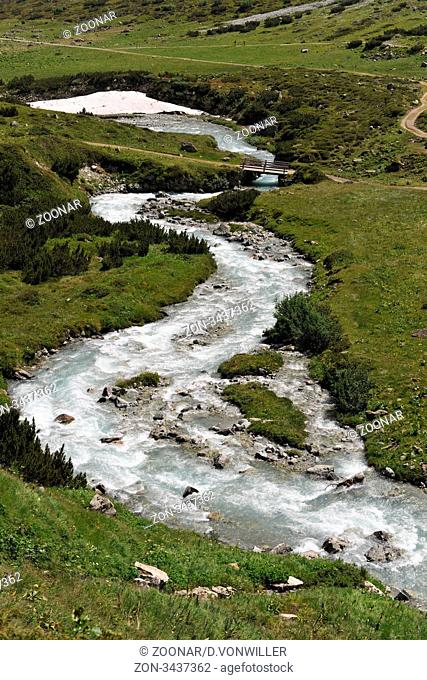 river in Swiss mountains