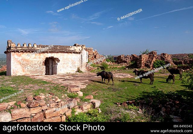 Tipu's treasury in north fort in Badami, Karnataka, South India, India, Asia
