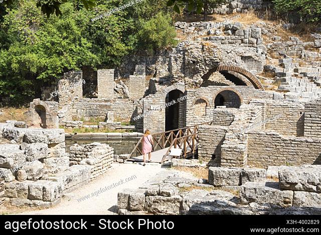 Asclepios Temple, Archaeological site of Butrint, Butrint National Park, UNESCO World Heritage Site, near Saranda, on the Ionian coast, Albania