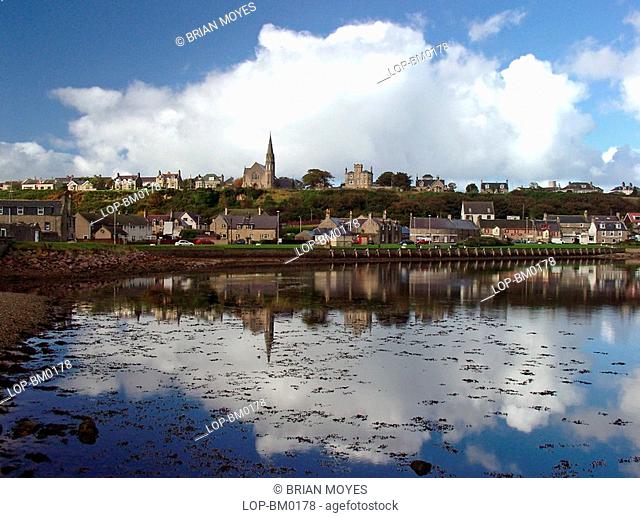 Scotland, Highland, Lossiemouth, A view toward the town of Lossiemouth