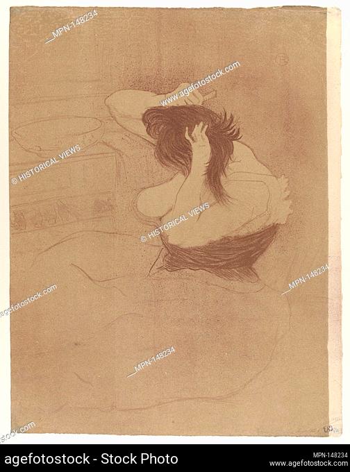 Combing Their Hair. Series/Portfolio: ELLES (Those Women); Artist: Henri de Toulouse-Lautrec (French, Albi 1864-1901 Saint-André-du-Bois); Date: 1896; Medium:...