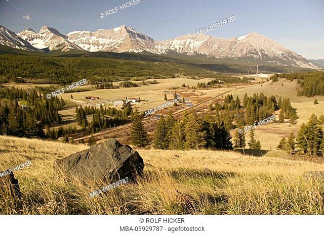 Canada, Alberta, Coleman, Crowsnest passport, view, North America, landscape, mountain scenery, mountains, mountains, Rocky mountains, crow-nest-passport