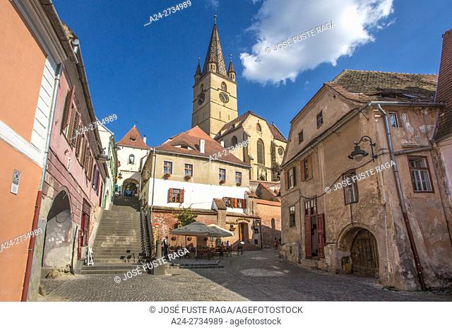 Romania, Sibiu City, Evangelical Cathedral Tower