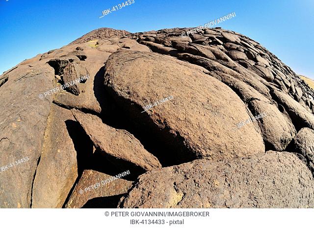 Weathered surface of the Aicha monolith, Adrar region, Mauritania