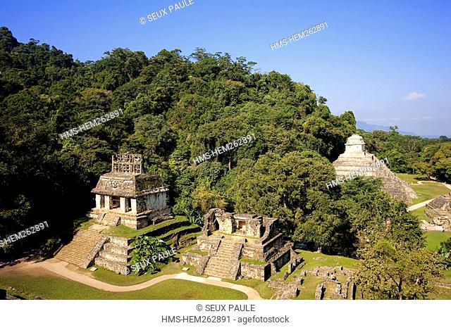 Mexico, Chiapas State, Maya site of Palenque, listed as World Heritage by UNESCO