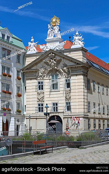 Vienna, Austria - July 11, 2015: Fire Service Headquarters and Museum at Am Hof in Vienna, Austria