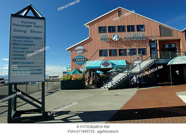 Port Angeles, WA, Washington, Olympic Peninsula, Strait of Juan de Fuco, waterfront, The Landing, Victoria Ferry Dock