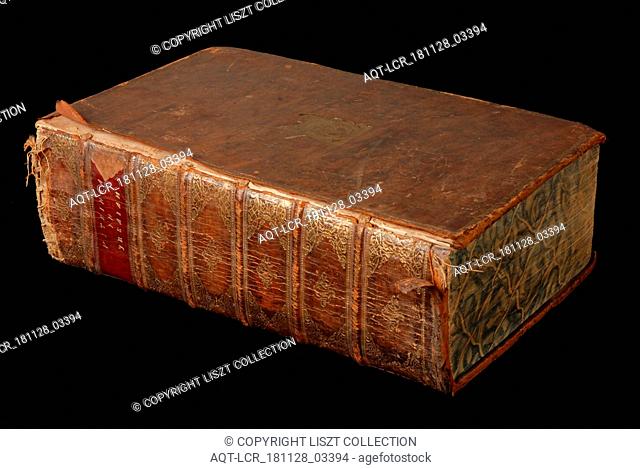 Halma, Henricus (printer), VITRINGA, CAMPEGIUS. Commentarius in librum prophetiarum Jesaiae, old-print book information form paper cardboard leather