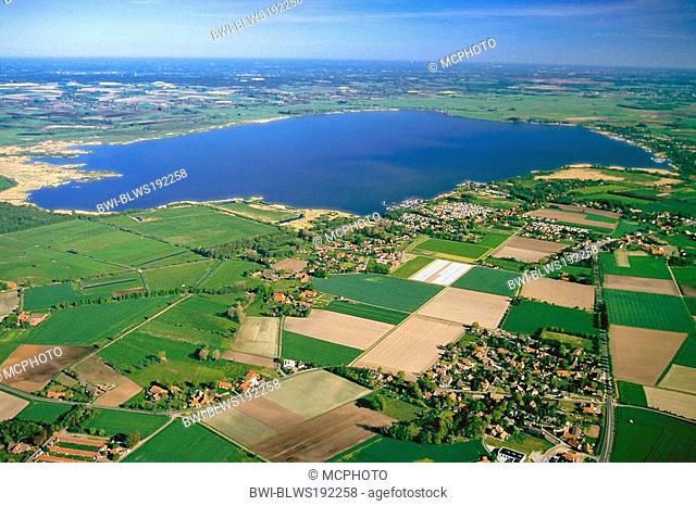 aerial view of the lake Duemmer See, Germany, Lower Saxony, Lembruch