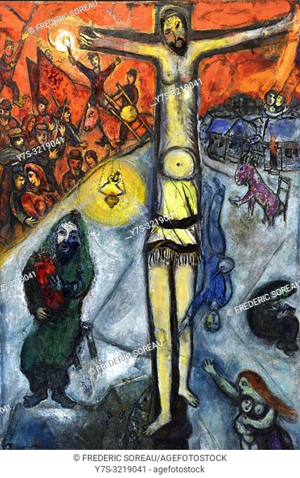 Resurrection, a painting by Marc Chagall in the Chagall Museum in Nice, South France
