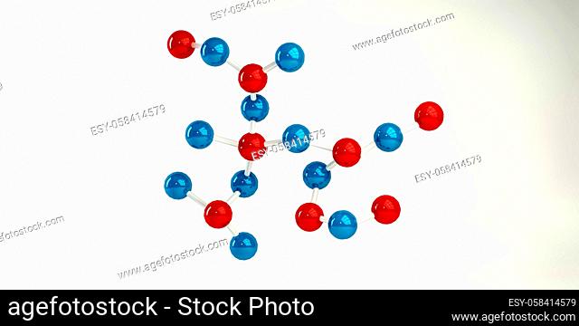 Molecules Background in Blue and Red as a Science Concept