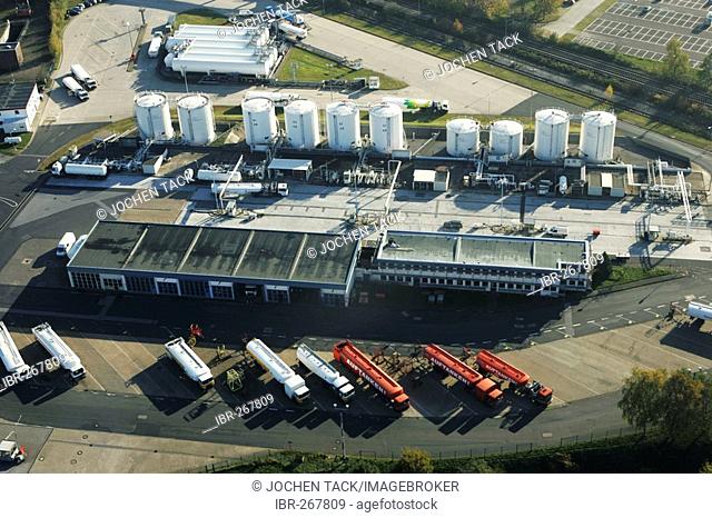 Fuel tanks at the airport Duesseldorf International, Duesseldorf, North Rhine-Westphalia, Germany