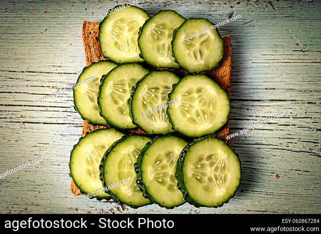 Sandwich Buddha, Whole grain bread, Sandwich with cucumbers. Detox. Spring diet