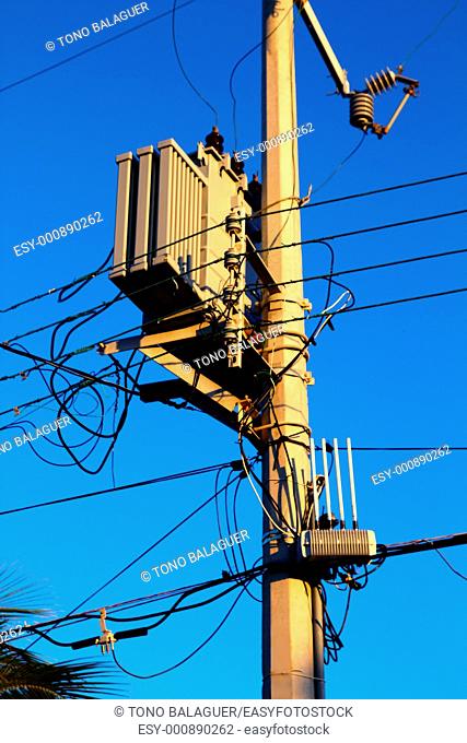 light pole distribution transformer messy wires