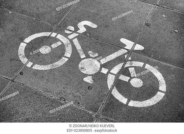 sign for a cycle path in Cologne