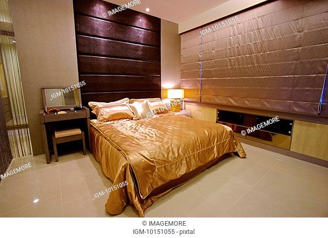 Home interior of bedroom with modern style