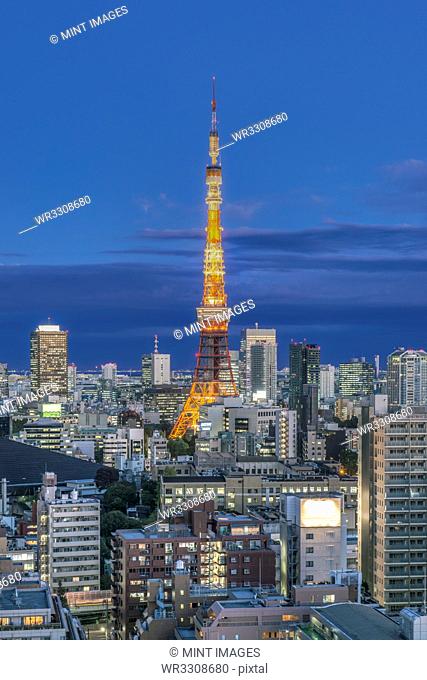 Tokyo Tower and cityscape, Tokyo, Japan