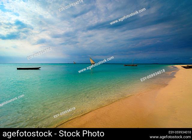 a nice view of Zanzibar beach, Tanzania
