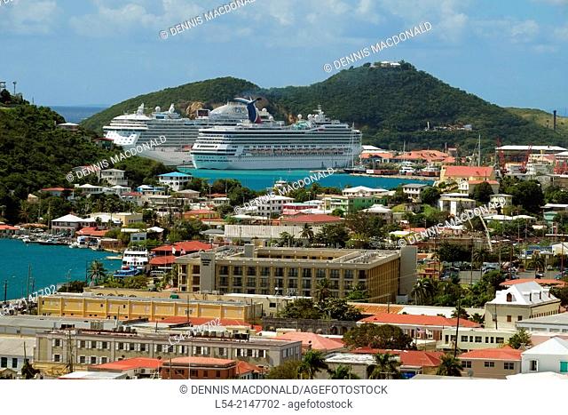 Charlotte Amalie Harbor St. Thomas USVI US Virgin Islands Territory Caribbean Island