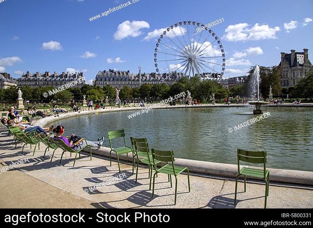Grand Bassin Rond, Jardin des Tuileries, Paris, France, Europe