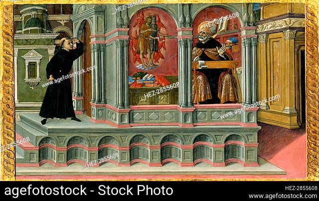 Saint Augustine's Vision of Saints Jerome and John the Baptist, 1476. Creator: Matteo di Giovanni