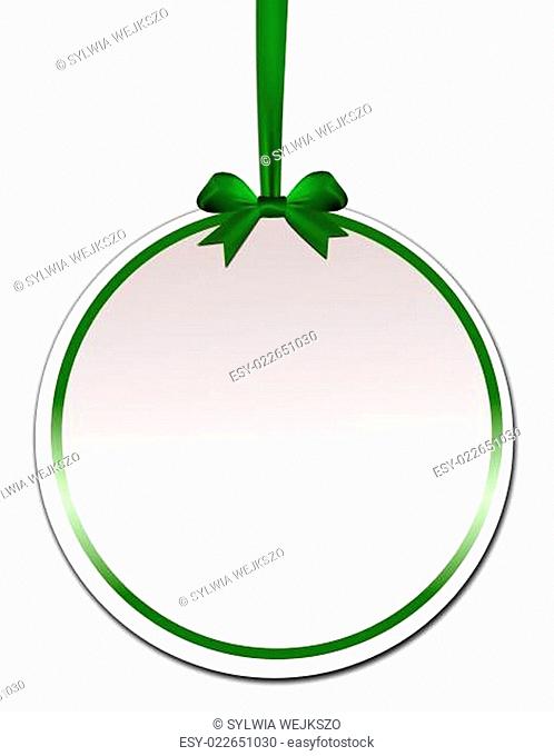 Decorative round with green bow