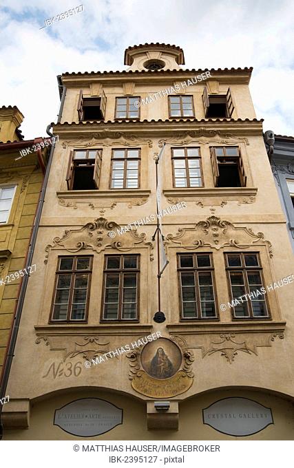 House in Nerudova Street, Prague, Czech Republic, Europe