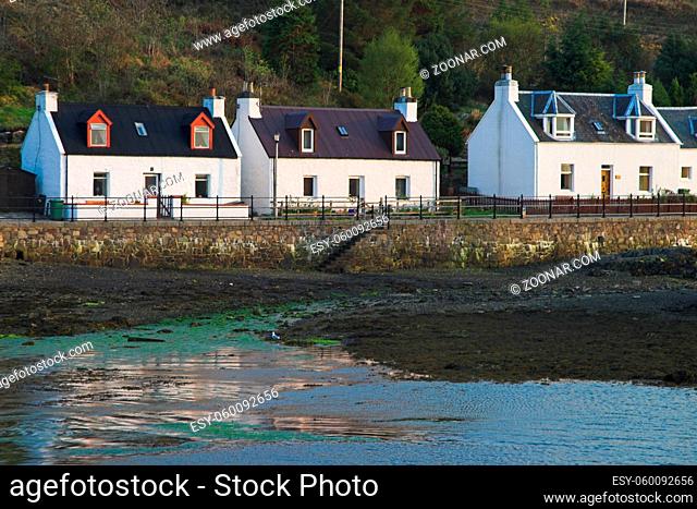 Traditional houses on the Isle of Skye, Scotland, UK