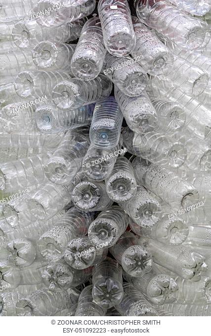 plastic bottles of mineral water. Plastic waste