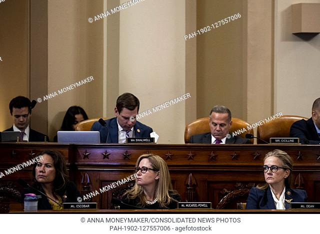 Bottom row, from left to right: United States Representative Veronica Escobar (Democrat of Texas), US Representative Debbie Mucarsel-Powell (Democrat of...
