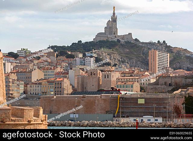 Winter Day Cityscape of Marseille France