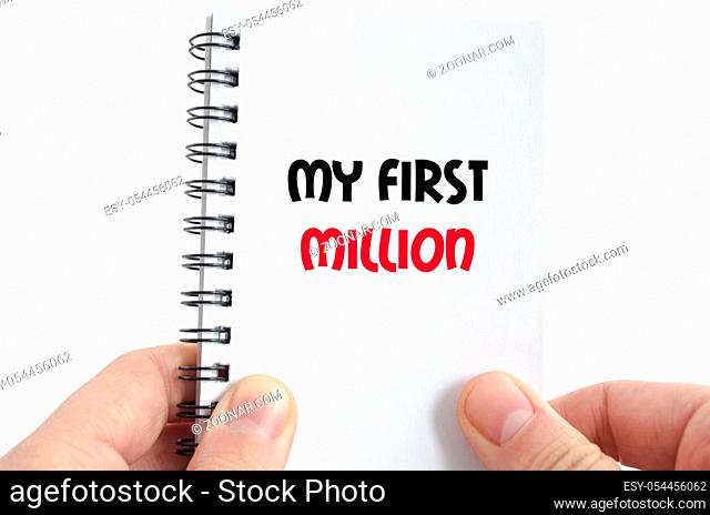 My first million text concept isolated over white background