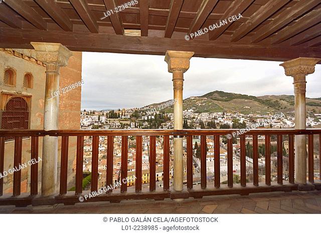 Albaicin neighborhood view from Alhambra, Granada, Spain