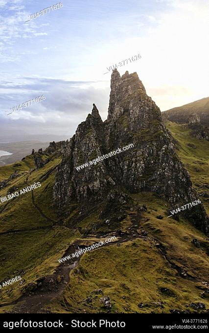 The old Man of Storr, is a rocky hill on the Trotternish peninsula of the Isle of Skye in Scotland.