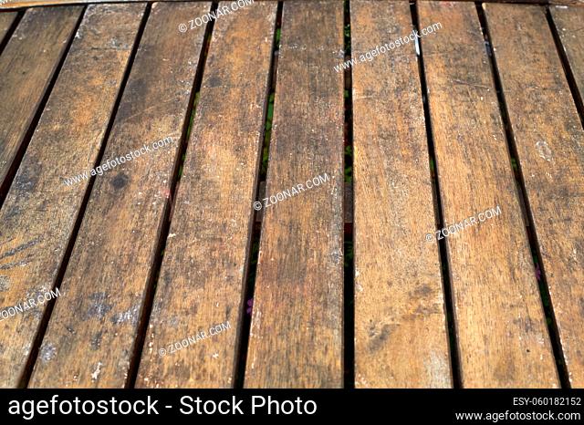 wood structure photographed from a wooden table