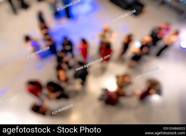 Blurred background of Business Social party with music light