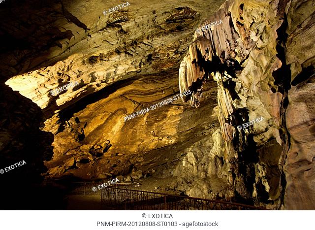 Interiors of a cave, Borra Caves, Ananthagiri Hills, Araku Valley, Visakhapatnam, Andhra Pradesh, India