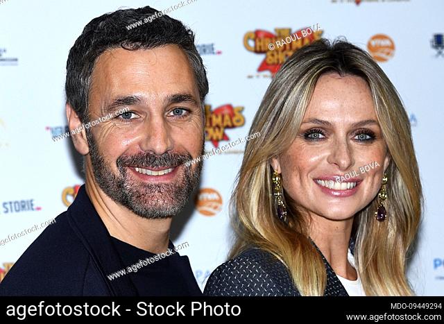 Italian actor Raoul Bova and Italian actress Serena Autieri participate in the photocall of the film The Christmas show. Rome (Italy), November 15th 2022