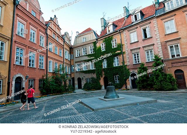 Kanonia Square on Old Town in Warsaw, Poland