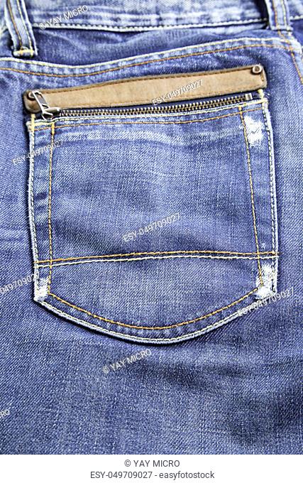 Jeans texture, detail of modern clothing, casual style, textile background