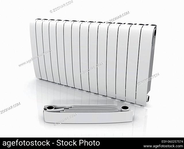 a radiator on a white background