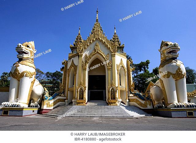 West entrance of the Shwedagon Pagoda, Yangon, Myanmar