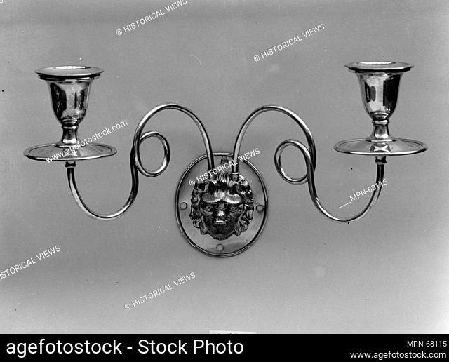 Sconce. Date: 1795-1815; Geography: Possibly made in South Yorkshire, Sheffield, England; Medium: Silver plate on copper; Dimensions: 7 3/4 x 17 5/8 in