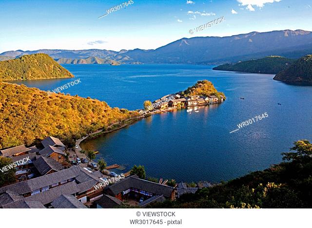 Lugu Lake of scenery of Sichuan Province, China