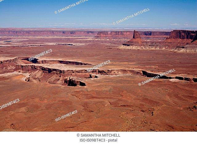 Murphy Trail in Canyonlands National Park , landscape, elevated view, Moab, Utah, USA