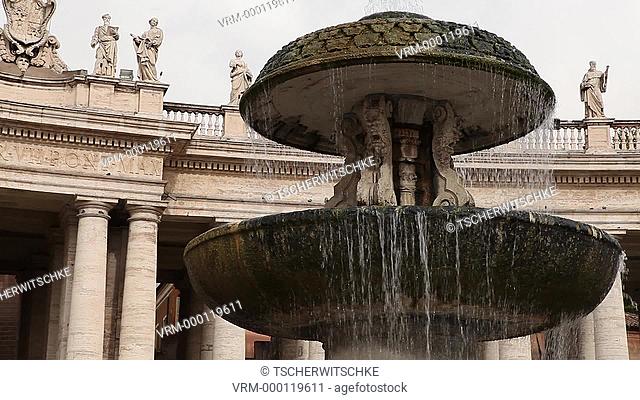 Maderno fountain, St. Peter s square, Piazza San Pietro, Rome, Italy, Europe